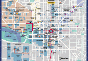 Large Map Of Arizona This Large Map Of Downtown Indianapolis May Take A Moment to Load