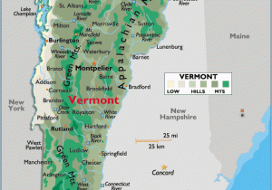 Large Map Of Michigan Vermont Large Color Map Maps Vermont Mountain States United States
