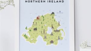 Larne Ireland Map Map Of northern Ireland Print