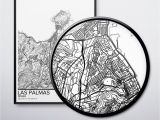 Las Palmas Spain Map Las Palmas Map Poster Print Wall Art Spain Gift Printable Download