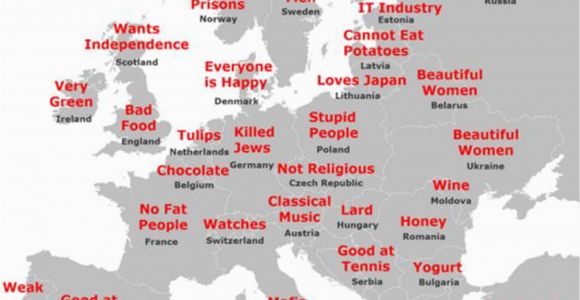 Latvia In Europe Map the Japanese Stereotype Map Of Europe How It All Stacks Up