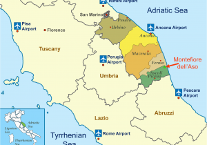 Le Marche Region Italy Map Location Of Montefiore Dell aso Province ascoli Piceno Capital Of