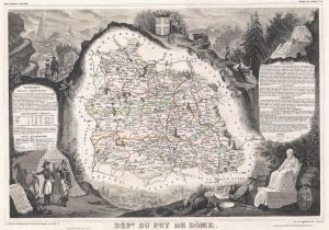 Le Puy France Map File 1852 Levasseur Map Of the Department Du Puy De Dome France