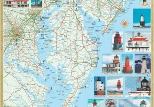 Lighthouses In north Carolina Map Mid atlantic Lighthouses Map the Illustrated Map and Guide to All