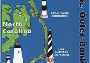 Lighthouses In north Carolina Map Outer Banks Lighthouses State Map Cape Hatteras north Carolina 5