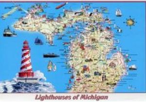Lighthouses Michigan Map 267 Best Lighthouses Images Light House Beacon Of Light Bridges