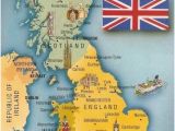 Literary Map Of England Postcard A La Carte 2 United Kingdom Map Postcards Uk Map Of