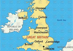 Liverpool On Map Of England Map Of the United Kingdom Stock Vector Image