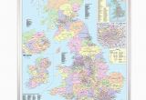 Local Authority Map England Uk Counties Large Wall Map for Business Laminated