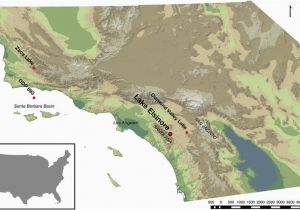 Location Of California In World Map Map Of southern California Showing Location Of Lake Elsinore and Odp