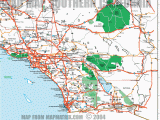 Long Beach California On Map Road Map Of southern California Including Santa Barbara Los