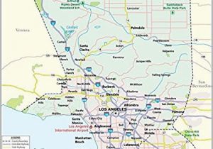 Los Angeles California On A Map Amazon Com Los Angeles County Map Laminated 36 W X 37 H