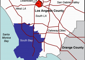 Los Angeles California Zip Code Map south Bay Los Angeles Wikipedia