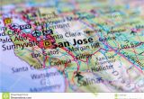 Los Gatos California Map Santa Cruz California Map San Jose California Map Stock Image Of