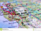 Los Gatos California Map Santa Cruz California Map San Jose California Map Stock Image Of