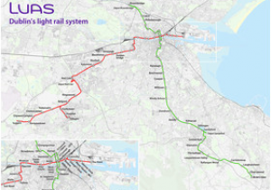 Luas Map Dublin Ireland Tramway De Dublin Wikipedia