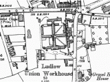Ludlow England Map the Workhouse In Ludlow Shropshire Salop