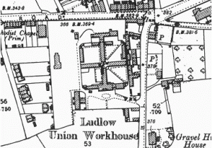 Ludlow England Map the Workhouse In Ludlow Shropshire Salop