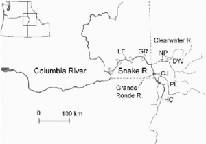 Lyons oregon Map Snake River Map Showing Locations Of Lower Granite Dam Gr Lyons