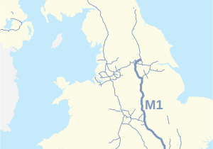 M1 Motorway Map England Autostrada M1 Wielka Brytania Wikipedia Wolna Encyklopedia