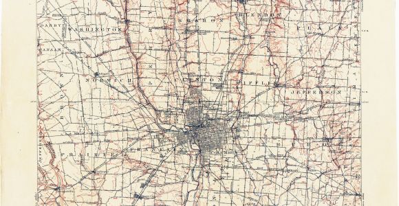 Madison County Ohio Map Ohio Historical topographic Maps Perry Castaa Eda Map Collection