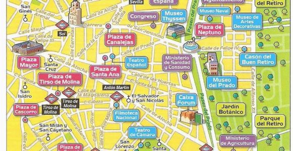 Madrid Spain On A Map Mapa El Centro De Madrid Classroom Spanish Classroom Spanish