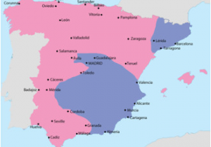 Mainland Spain Map Spanish Civil War Wikipedia