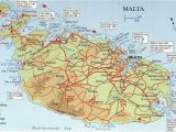 Malta On Europe Map Map Over Malta and Comino Big Map with Interesting Places