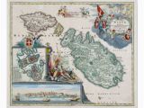 Malta On Map Of Europe 1720 Malta Map Poster Zazzle Com Old Malta Malta Map