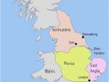Map 0f England A Map I Drew to Illsutrate the Make Up Of Anglo Saxon England In