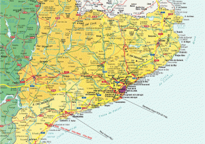 Map 0f Spain Catalunya Spain tourist Map Catalunya Spain Mappery