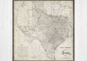 Map 0f Texas Map Of Texas Texas Canvas Map Texas State Map Antique Texas Map