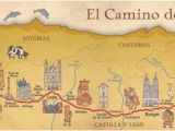 Map Camino Frances Camino Frances De Santiago Pilgrim souvenir Poster Map In