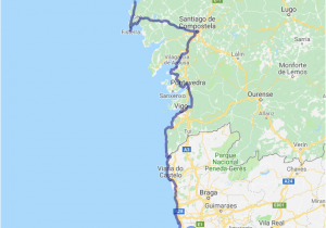 Map Camino Frances Portugal Camino Coastal Map El Camino In 2019 Camino