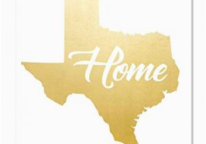 Map Card Austin Texas Amazon Com Texas Map Gold Foil Print Poster Handmade Houston San