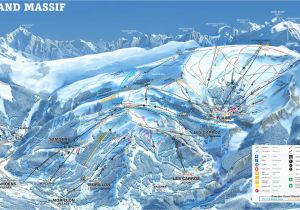 Map Chamonix France Grand Massif Piste Map Canvas Print In 2019 Ski and Snowboarding