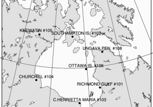 Map Churchill Canada Map Of the Hudson Bay Region Showing the Eight Sites for