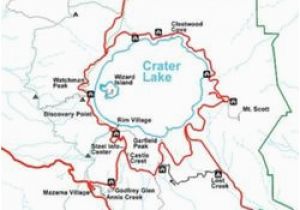 Map Crater Lake oregon Crater Lake National Park Wikitravel