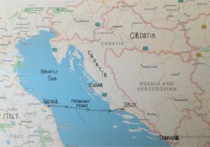 Map Croatia and Italy Travelling From Ancona Italy to Split Croatia Travel Ancona