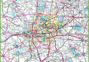 Map Dallas Texas Surrounding area Dallas area Road Map