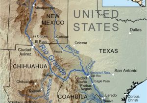 Map Del Rio Texas Pecos and Rio Grand River Systems Dr Prepper A Pecos River