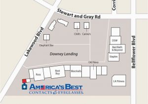 Map Downey California area Downey Ca Downey Landing America S Best Contacts Eyeglasses