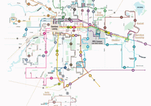 Map East Lansing Michigan Lansing Michigan Public Transportation Map Lansing Mappery