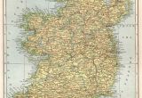 Map F Ireland 1907 Antique Ireland Map Vintage Map Of Ireland Gallery Wall Art