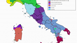 Map F Italy Linguistic Map Of Italy Maps Italy Map Map Of Italy Regions
