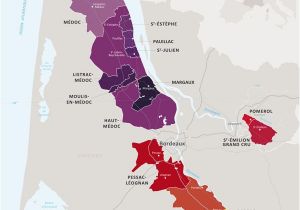 Map France Bordeaux Region Wine Map Cartographie Du Guide De L Ugcb Union Des Grands Crus De