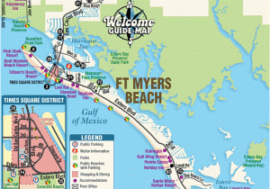 Map From Michigan to Florida Ft Myers Beach Street Map Map Of fort Myers Beach Florida