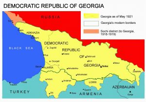 Map Georgia Russia sochi Conflict Wikipedia