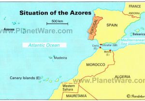 Map Gibraltar and Spain Azores islands Map Portugal Spain Morocco Western Sahara Madeira