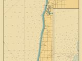 Map Grand Haven Michigan Lake Michigan Map Lake Macatawa to south Haven 1947 Love